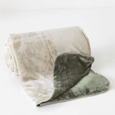 Κουβέρτα Διπλής Όψεως Fleece Μονή Abbracio Ivory