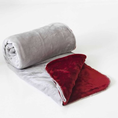 Κουβέρτα Διπλής Όψεως Fleece Μονή Abbracio Silver