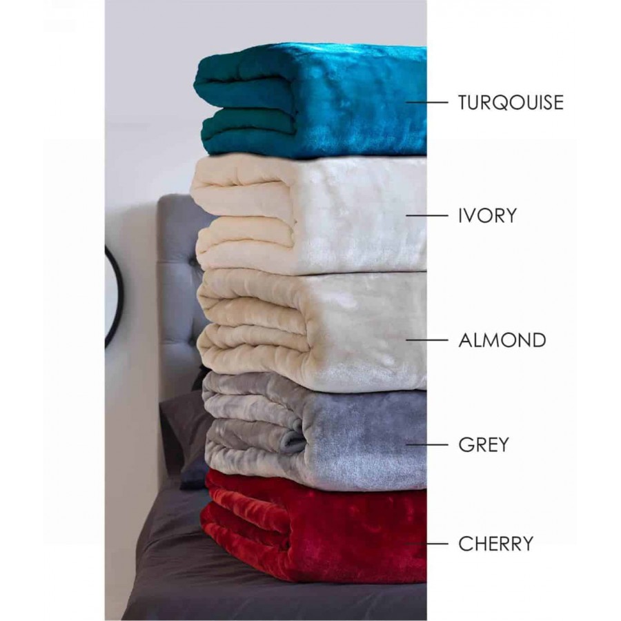 Κουβέρτα Velour 220X240 Χρώμα Tyrol Ivory