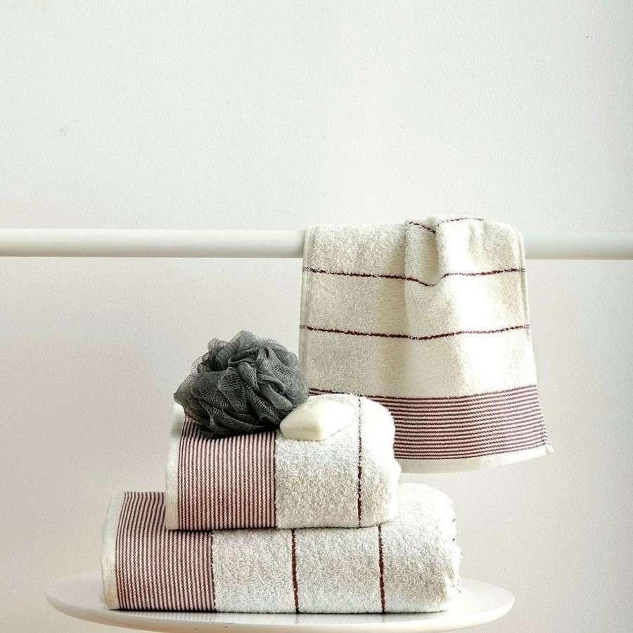 Σετ Πετσέτες 3 Τεμαχίων Gary Cream