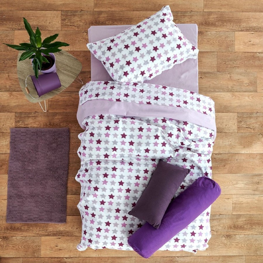 Σετ Σεντόνια Παιδικά Μονά 170X260 Stars Lilac