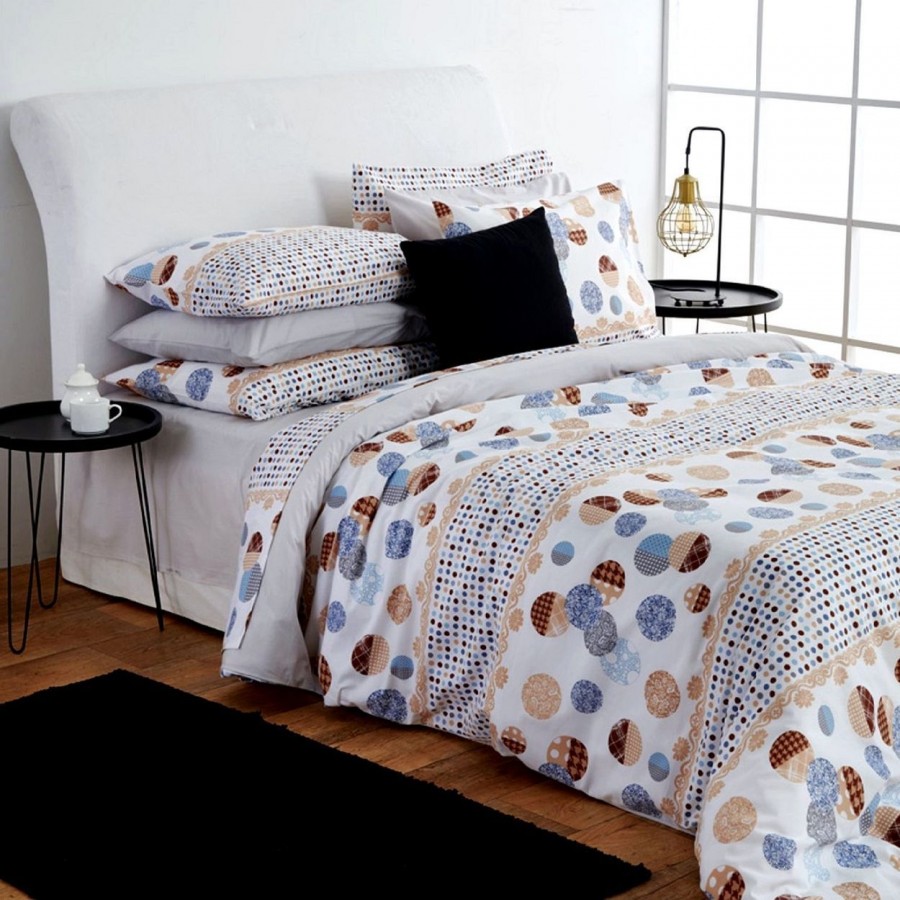 Σετ Σεντόνια Υπέρδιπλα 240x265 Dots Grey Σετ Σεντόνια Υπέρδιπλα 240x265 Dots Grey