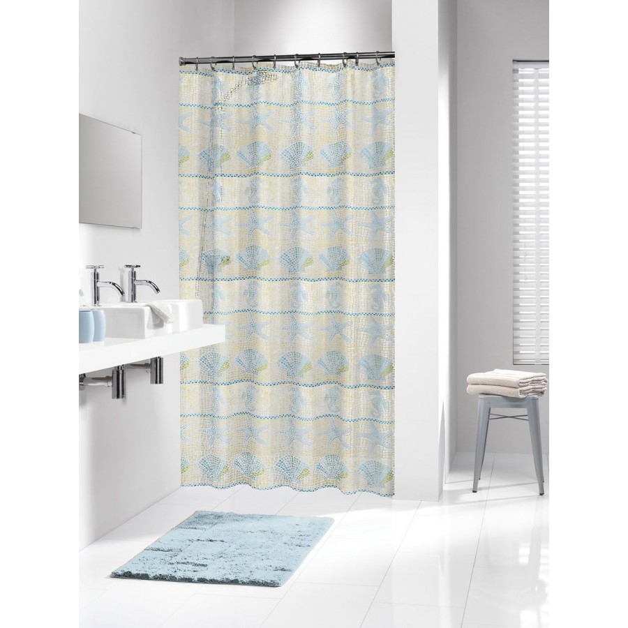 Κουρτίνα Μπάνιου Πλαστική 180X200 Elba Blue Sealskin