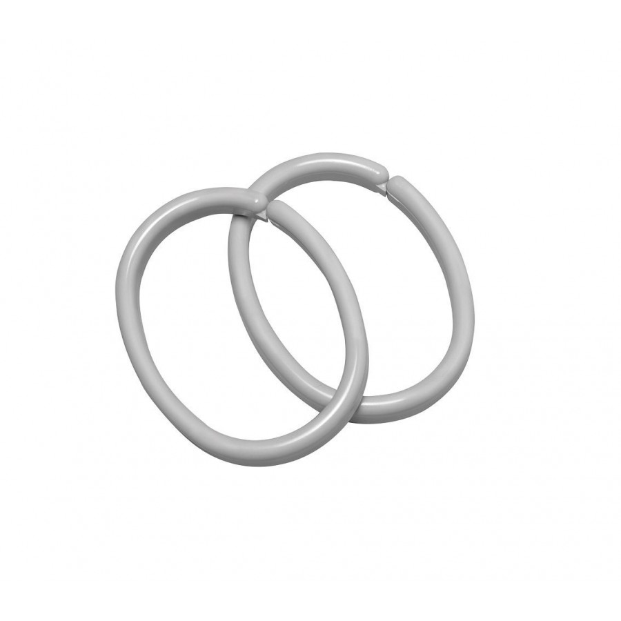 Κρίκοι Κουρτίνας Μπάνιου Σετ 12Τμχ Sealskin Clips Rings Blister Grey Κρίκοι Κουρτίνας Μπάνιου Σετ 12Τμχ Sealskin Clips Rings Blister Grey