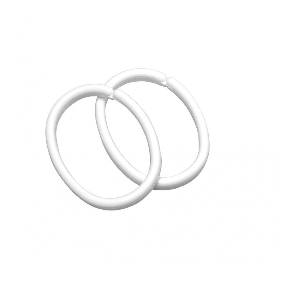 Κρίκοι Κουρτίνας Μπάνιου Σετ 12Τμχ Sealskin Clips Rings Blister White Κρίκοι Κουρτίνας Μπάνιου Σετ 12Τμχ Sealskin Clips Rings Blister White