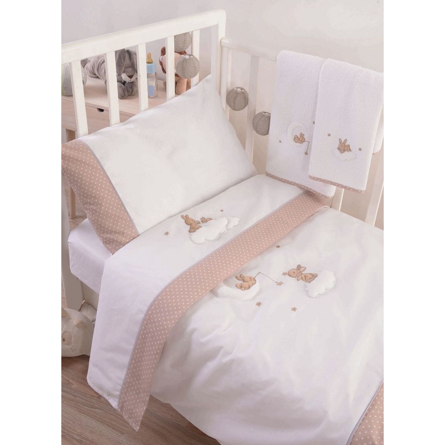 Πάπλωμα Βρεφικό Κούνιας Rabbit Beige Makis Tselios 110x140 Μπέζ
