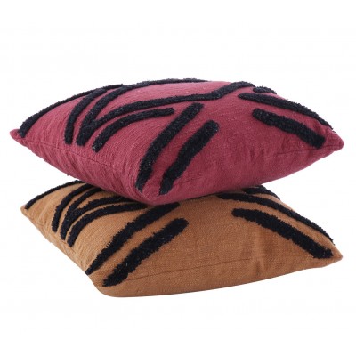 Διακοσμητική Μαξιλάρα Δαπέδου Pulse  D.60Cm Bordo Nef-Nef  50X50