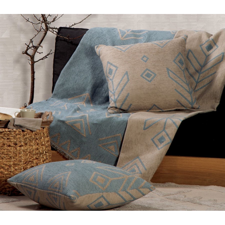 Διακοσμητικό Ριχτάρι Fortune Aqua/Beige Nef-Nef 130X170