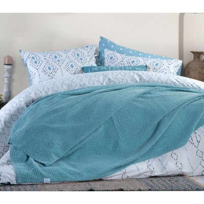 Κουβέρτα Πικέ Υπέρδιπλη Ocean Blue Nef-Nef  230X240