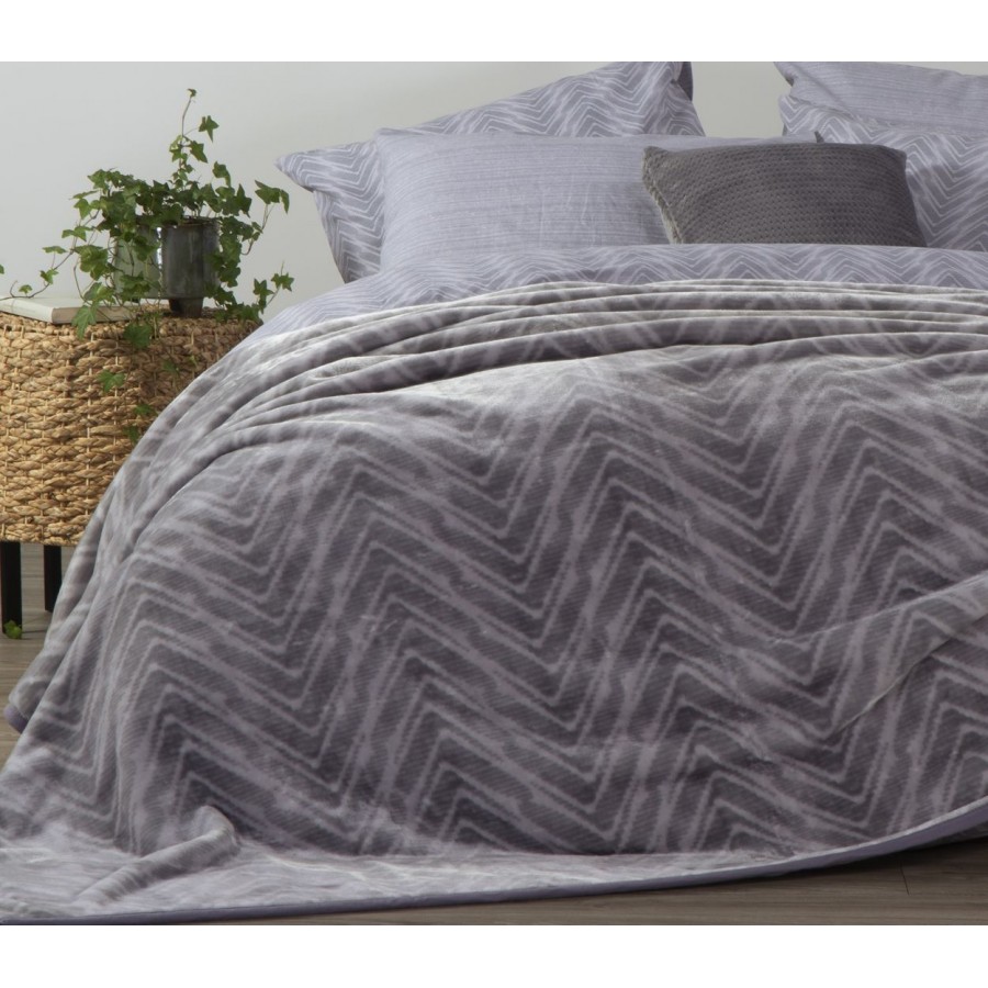 Κουβέρτα Υπέρδιπλη Visual Grey Nef-Nef 220Χ240