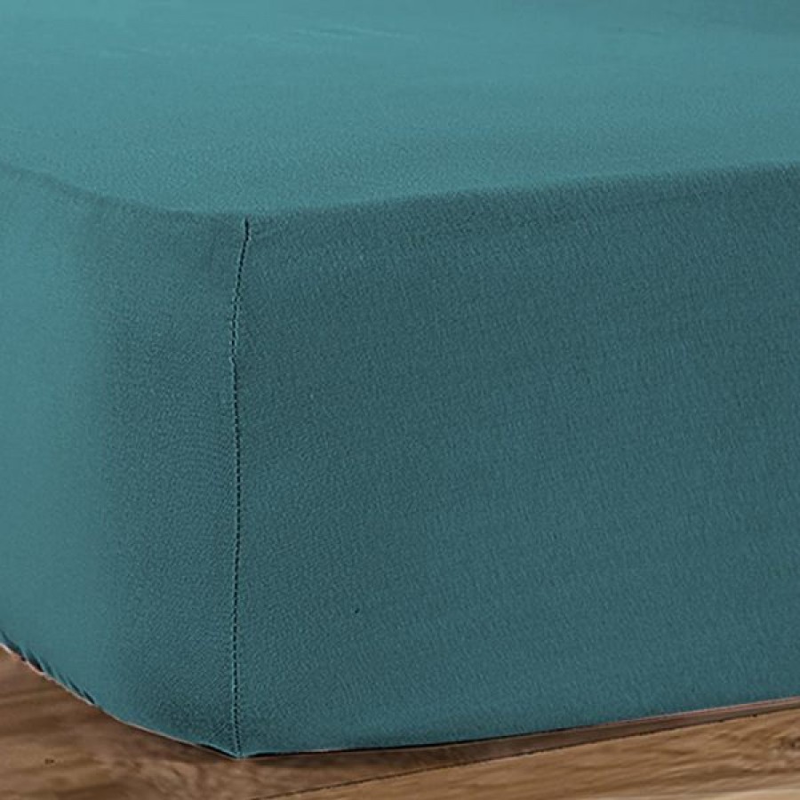 Σεντόνι Μακό Υπέρδιπλο Με Λάστιχο Jersey 1104 Dusty Petrol Nef-Nef  160X200+30
