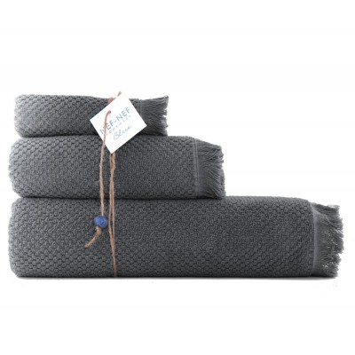 Σετ Πετσέτες 3Τμχ Ocean Grey Nef-Nef 30X50-50X90-70X140