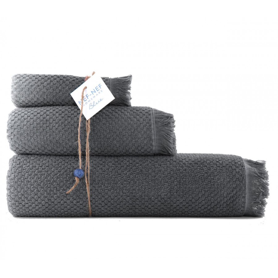 Σετ Πετσέτες 3Τμχ Ocean Grey Nef-Nef 30X50-50X90-70X140