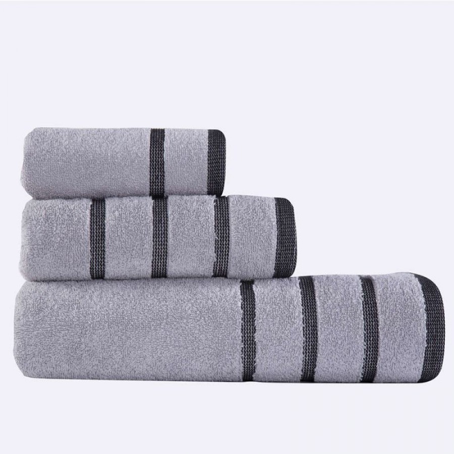 Σετ πετσέτες Μπάνιου Βαμβακερές Nef-Nef Madison Grey-Black