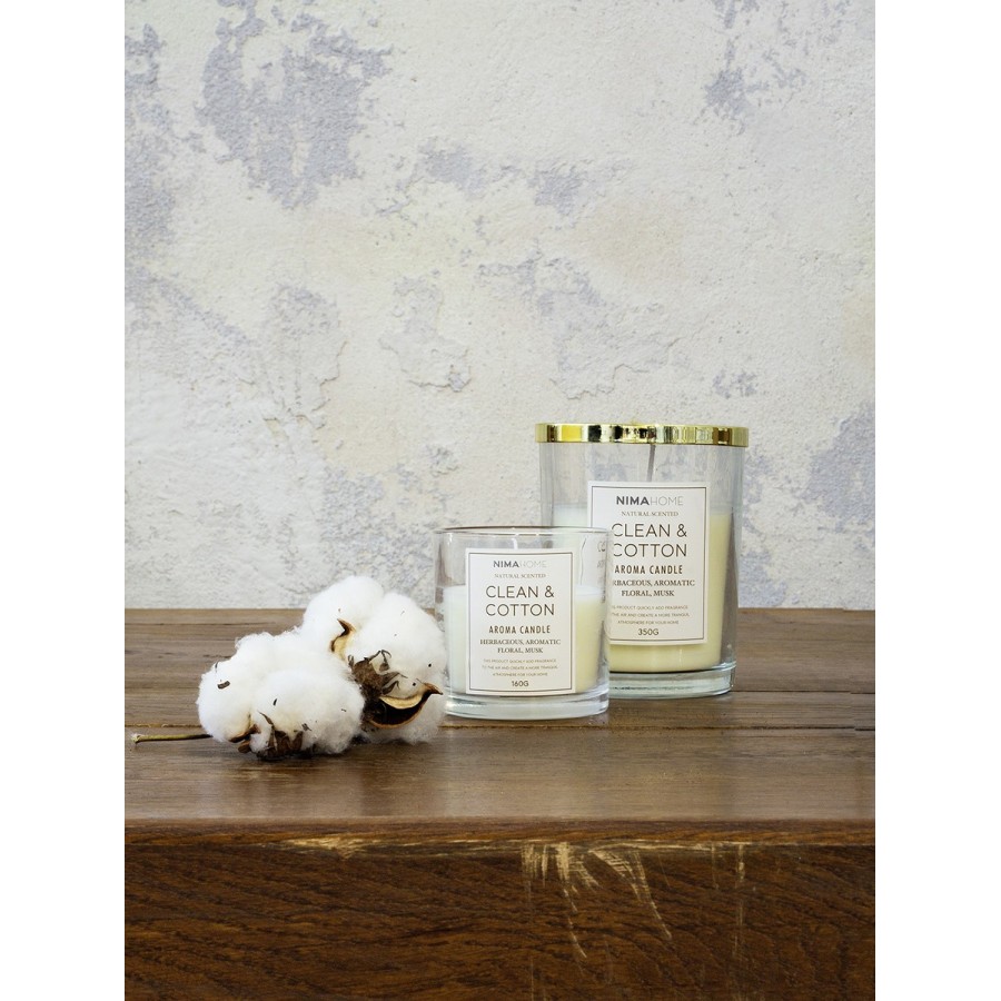 Αρωματικό Κερί 160gr Clean με Cotton Nima