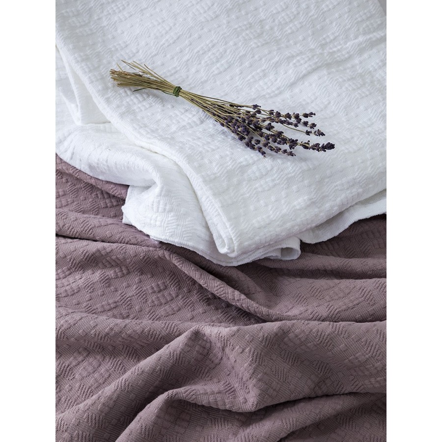 Κουβέρτα King Size Emery White Nima 230X260 Κουβέρτα King Size Emery White Nima 230X260