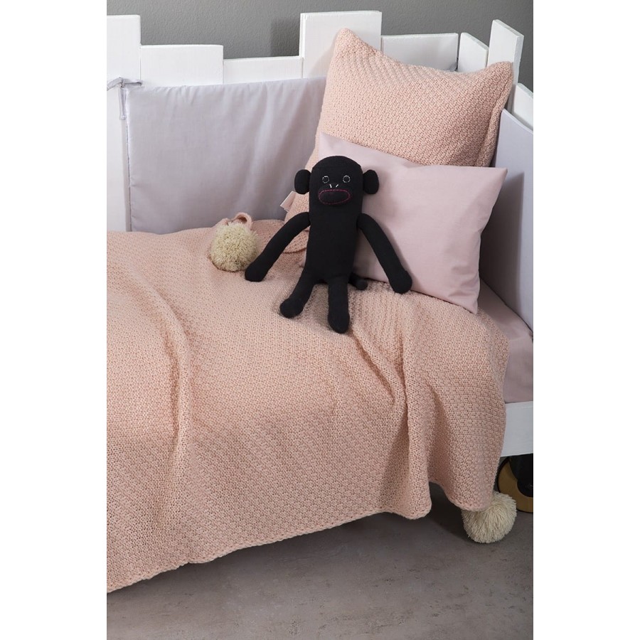 Κουβέρτα Κούνιας Braid Σομόν Nima 110x140 Κουβέρτα Κούνιας Braid Σομόν Nima 110x140