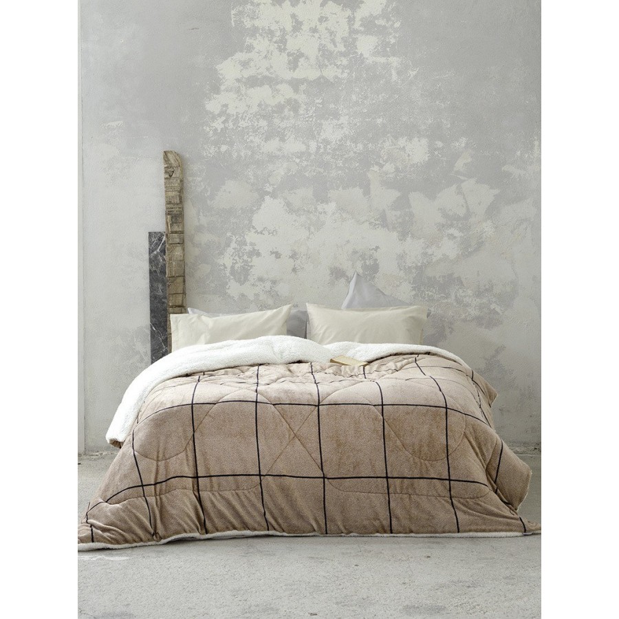 Κουβερτοπάπλωμα Μονό Tailor Beige Nima 150X220