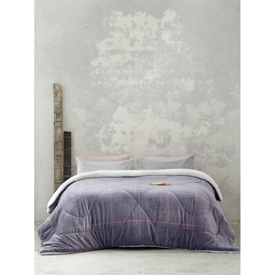 Κουβερτοπάπλωμα Μονό Tailor Gray Nima 150X220