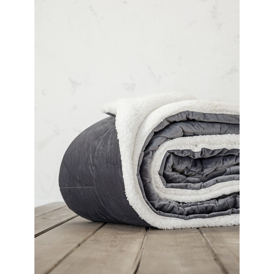 Κουβερτοπάπλωμα Υπέρδιπλο Nuan Dark Gray Nima 220X240