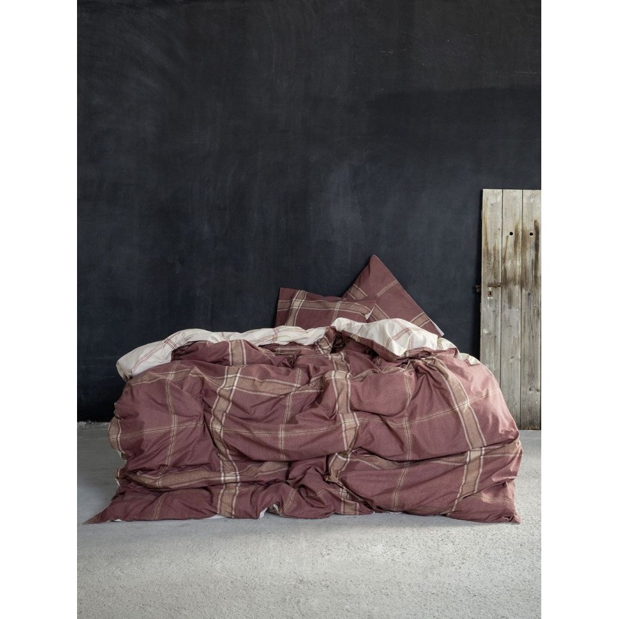 Nima Σετ Σεντόνια Υπέρδιπλα με Λάστιχο - Apparel Terracotta 160x200+32
