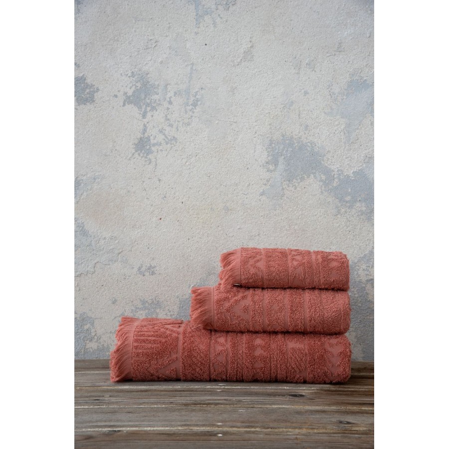 Πετσέτα Προσώπου Mindelo Terracotta Nima 50X90