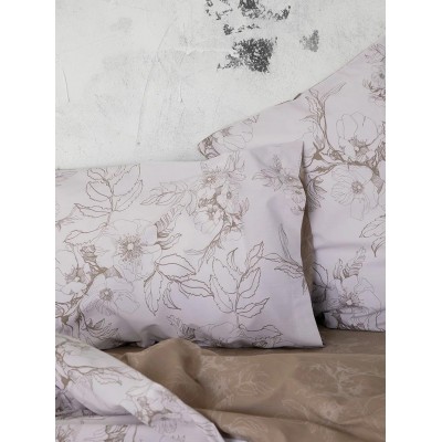 Σετ Σεντόνια Υπέρδιπλα με Λάστιχο Tabitha Beige Nima 160X200+32