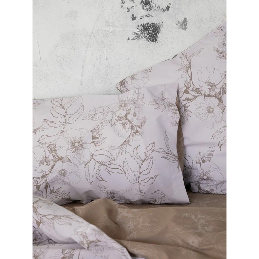 Σετ Σεντόνια Υπέρδιπλα με Λάστιχο Tabitha Beige Nima 160X200+32
