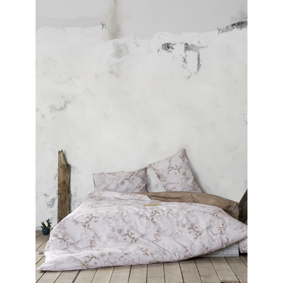 Σετ Σεντόνια Υπέρδιπλα με Λάστιχο Tabitha Beige Nima 160X200+32