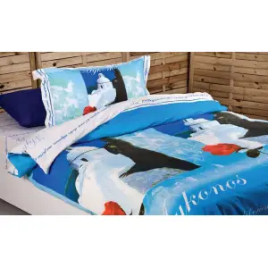 Μονή Παπλωματοθήκη Σετ mykonos 160X240 Palamaiki