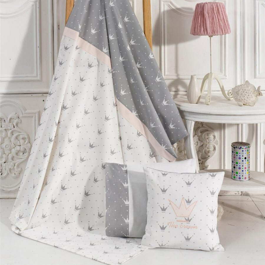 Σετ Παπλωματοθήκη Crown Ροζ Abo