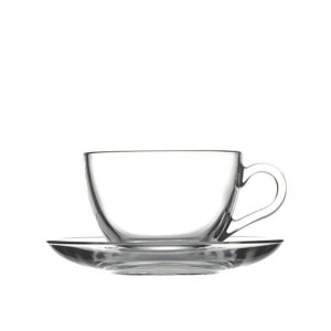 BASIC CUP&SAUCER 238CC CAPPUCCINO 13.7X6.5 CM.