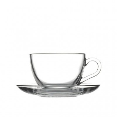 BASIC CUP&SAUCER 238CC CAPPUCCINO 13.7X6.5 CM.