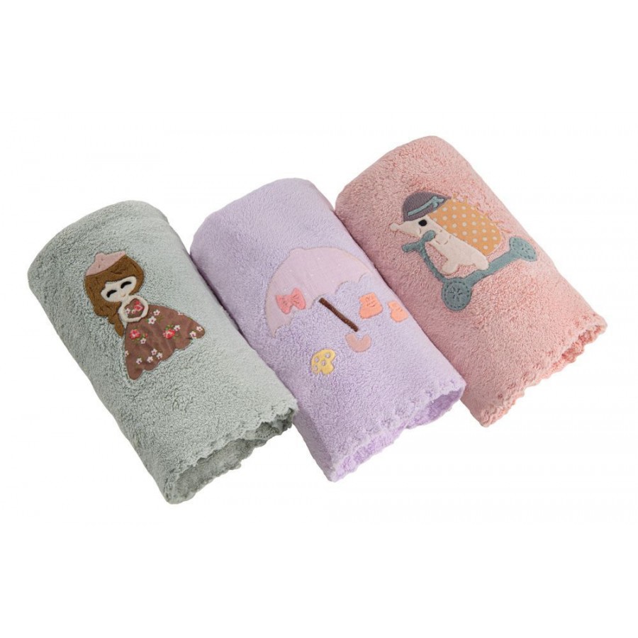 Βρεφικές Πετσέτες Χεριών Happy Girl 3Τεμ 35X50 Guy Laroche Βρεφικές Πετσέτες Χεριών Happy Girl 3Τεμ 35X50 Guy Laroche