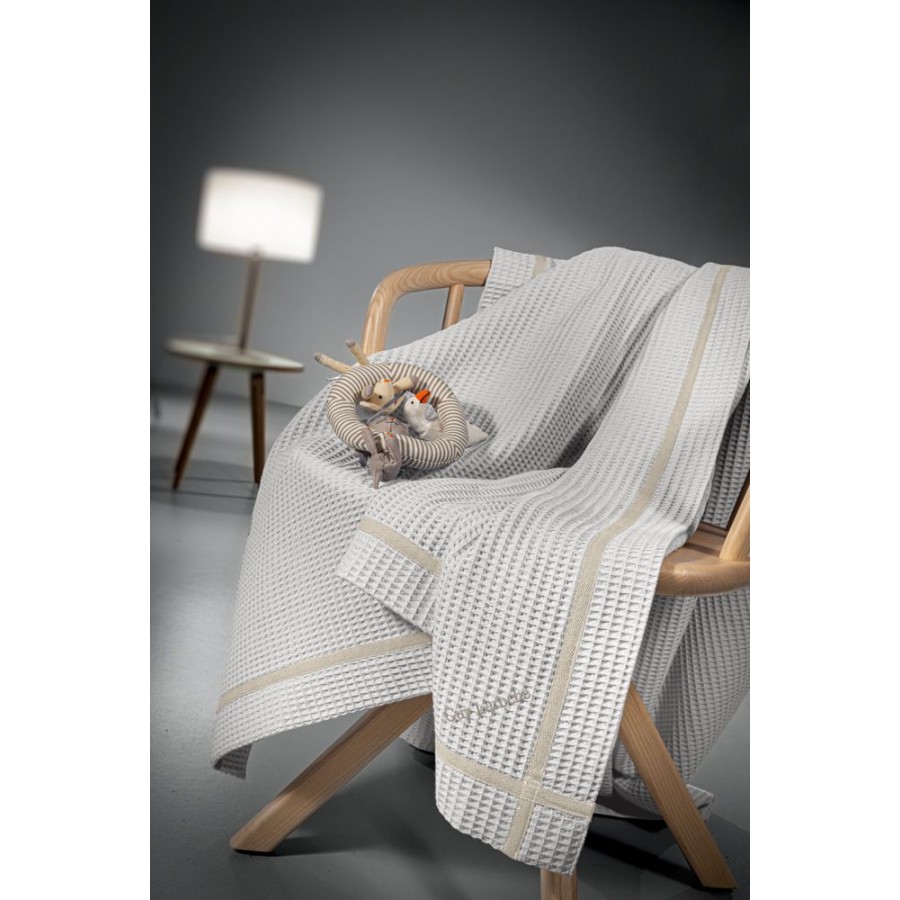 Βρεφική Κουβέρτα Κούνιας Mood Silver 110X140 Πικέ Guy Laroche