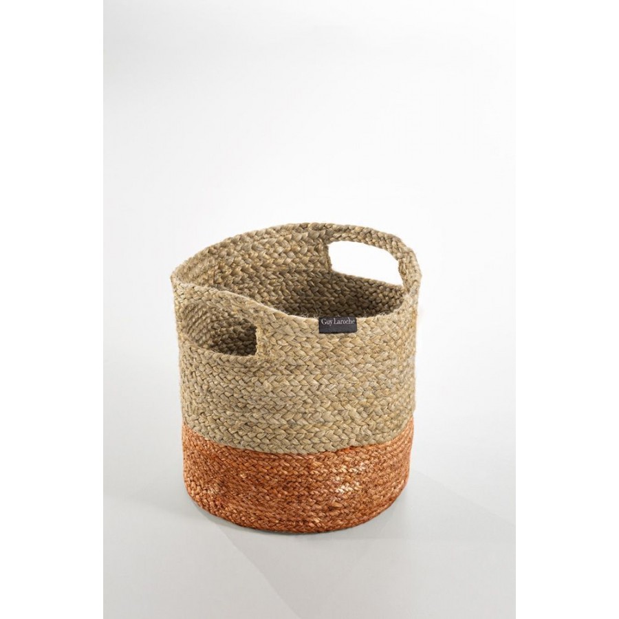 Jute Basket Coral 30D X 30 Guy Laroche