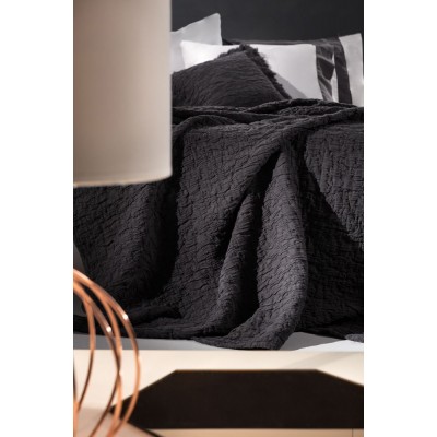 Κουβέρτα Καλοκαιρινή Times Anthracite 240X260 Υπέρδιπλη Guy Laroche
