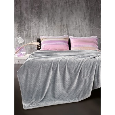 Κουβέρτα Rombus Fleece Silver Μονή 160X220 Guy Laroche