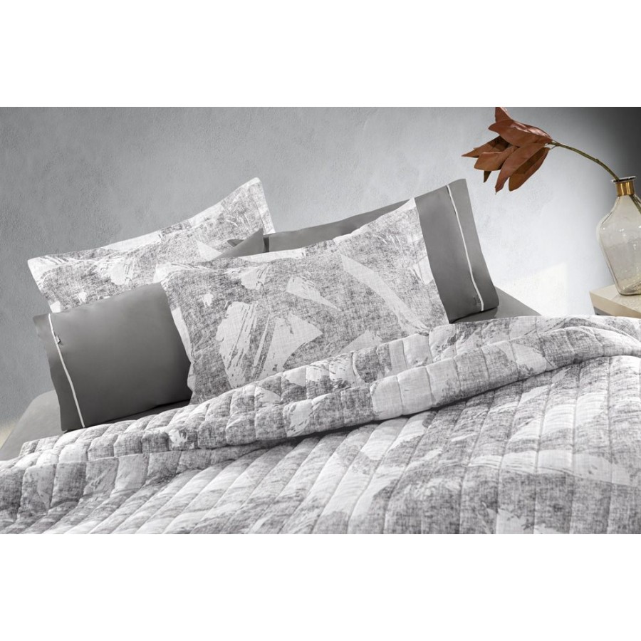 Σετ Μαξιλαροθήκες Graffity Anthracite 50X70 Oxford Guy Laroche