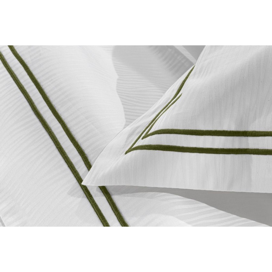Σετ Μαξιλαροθήκες St.Tropez Olive 52Χ72 Oxford Guy Laroche