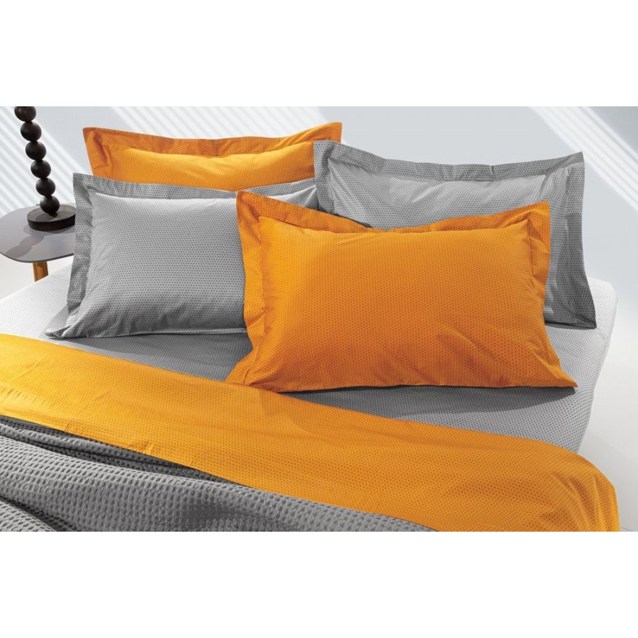 Σετ Υπέρδιπλα Βαμβακοσατέν Σεντόνια Aquarelle Mango-Stone 245X260 Guy Laroche