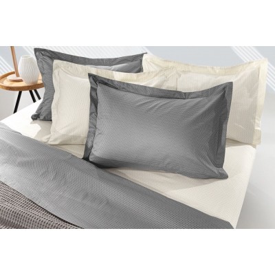 Σετ Υπέρδιπλα Βαμβακοσατέν Σεντόνια Aquarelle Stone-Sand 245X260 Guy Laroche
