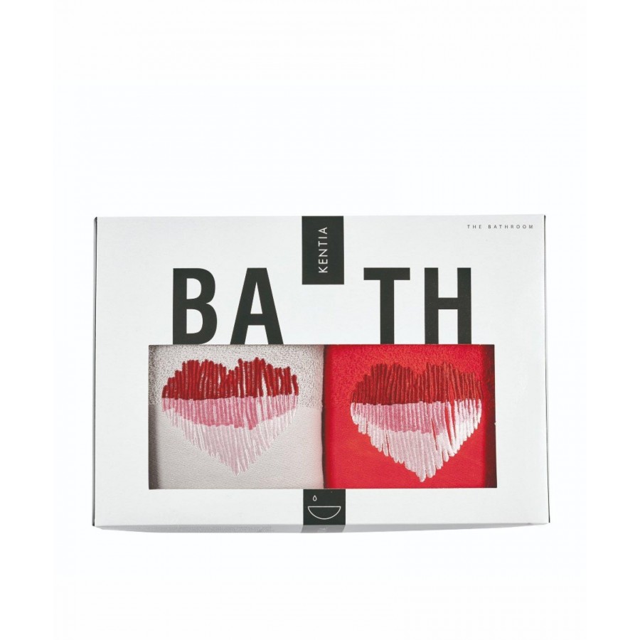 Valentine 2217 Σετ 2 Τεμ Πετσέτες Προσώπου Kentia 50X90 Valentine 2217 Σετ 2 Τεμ Πετσέτες Προσώπου Kentia 50X90
