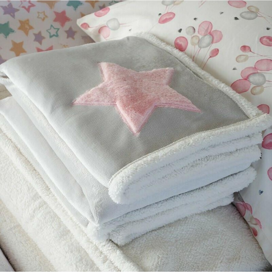 Κουβέρτα Κούνιας Baby Star Pink Melinen 100Χ150