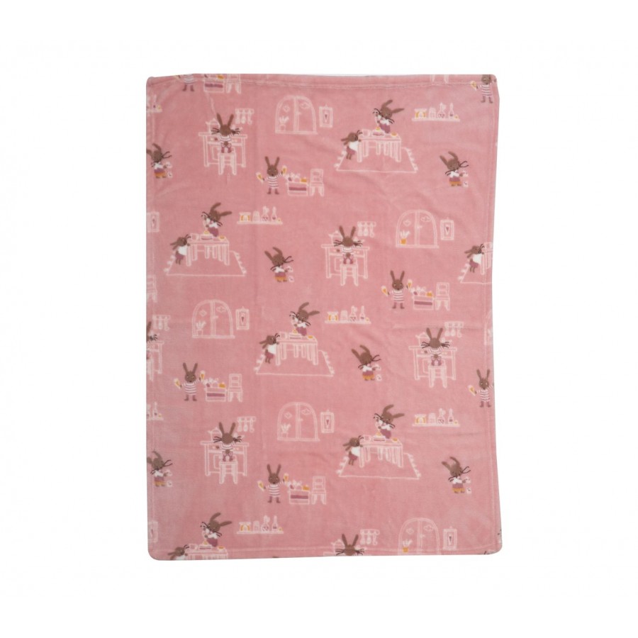 Βρεφική Κουβέρτα Fleece Κούνιας Rabbit In The House  Nef-Nef  110X140