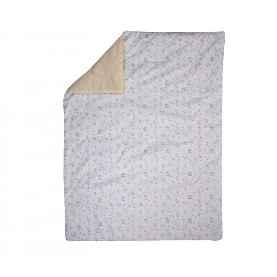 Βρεφικό Κουβερλί Κούνιας Lovely Family Ecru Yellow Nef-Nef 110X140