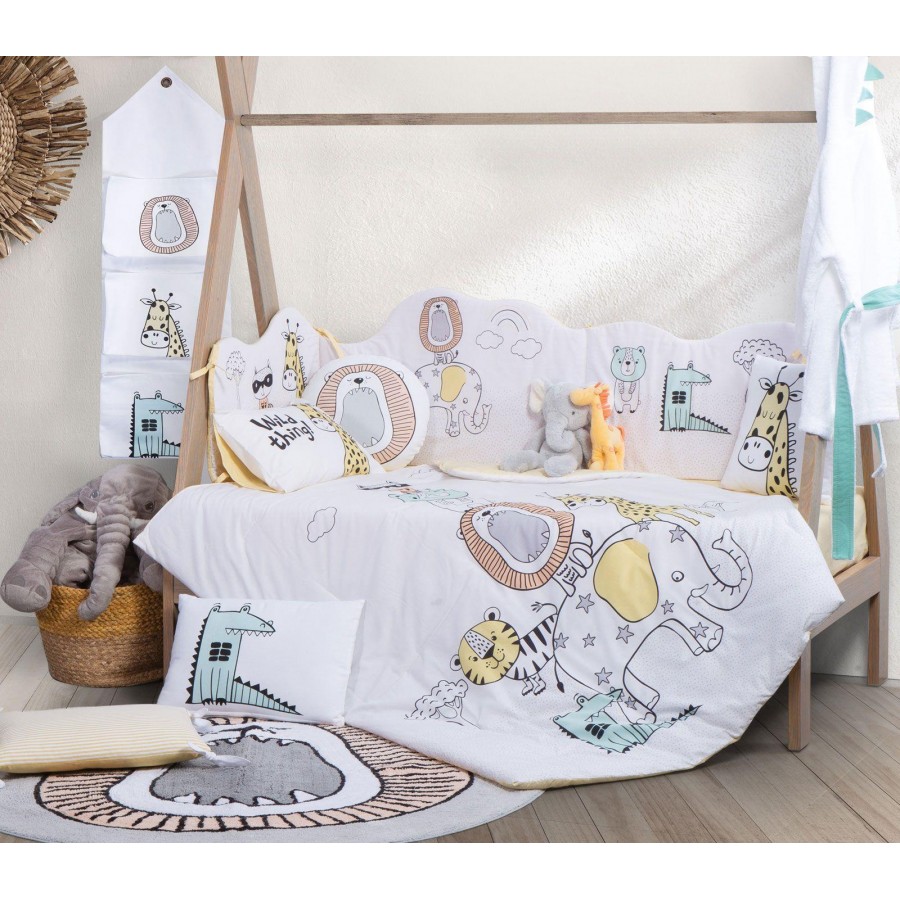 Βρεφικό Κουβερλί Κούνιας Wild Thing White Nef-Nef 110X140