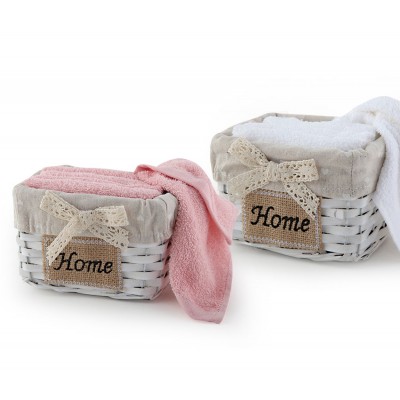 Καλαθάκι Home Με Λαβέτες Σετ 5 τμχ 903-English Rose 30x30