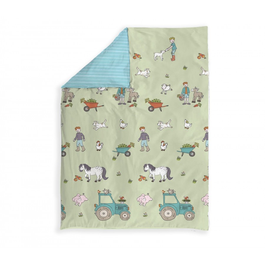 Κουβερλί Μονό Farm Story Green Nef-Nef 180X220