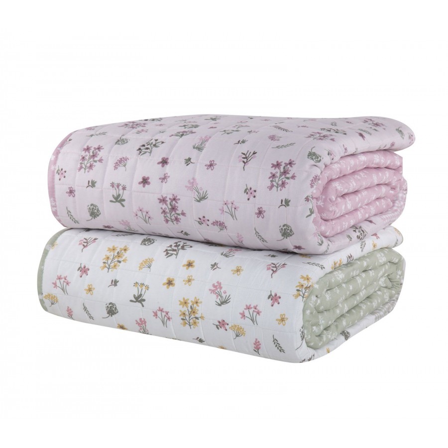 Κουβερλί Υπέρδιπλο Botanic Pink Nef-Nef 220X240 Κουβερλί Υπέρδιπλο Botanic Pink Nef-Nef 220X240